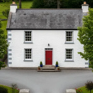 Preview of Timeless Brick Beauty with Scarlet Entrance