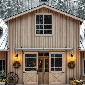 Classic Barn in a Winter Wonderland