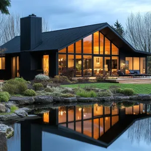 Reflective Serenity: The Modern Ranch Mirage