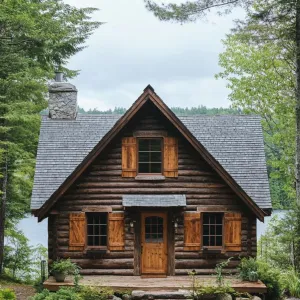 Woodland Log Haven: Nature’s Rustic Charm