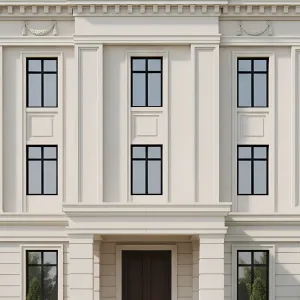 Neoclassical Facade of Whimsy and Stateliness