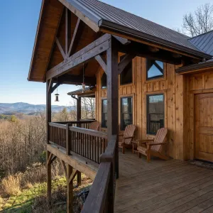 Ridgefront Timber Porch With Mountain Vistas
