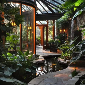 Glass Sanctuary: A Stroll Amongst the Foliage
