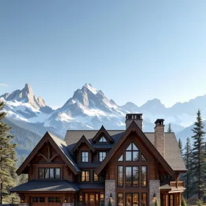 Majestic Timber Haven Among Peaks
