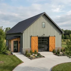 Sage Board And Batten Barndo Studio