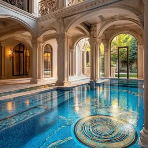 Custom Mosaic Floor Pool