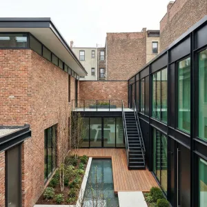 Brick Courtyard Terraced Loft House