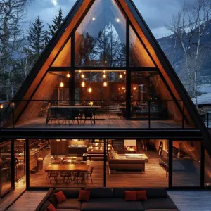 A-frame House With Wall-to-wall Windows