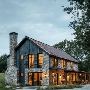 Stone Barn Chic: A Contemporary Masterpiece