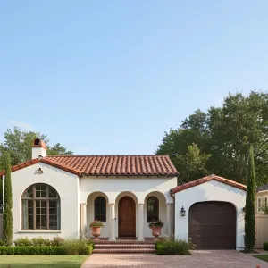 Brick Arcade Bungalow With Clay Curves