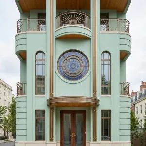 Mint Medallion Facade Deco Townhouse