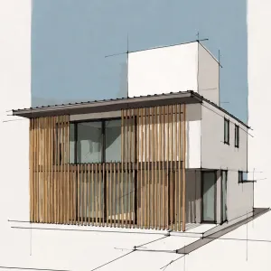 Screened Facade Courtyard Loft Residence