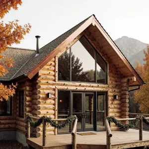Log Haven with Mountain View