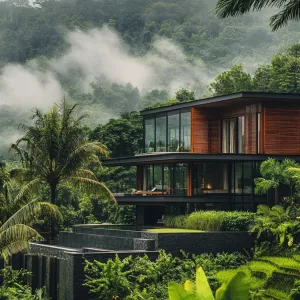 Stunning Timber Clad Retreat in Lush Jungle