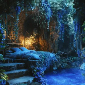 A Serene Slumber in an Enchanted Grotto