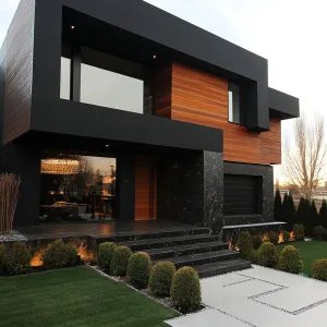 Sleek Modern Villa With Wooden Accents