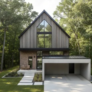 Gabled Timber Loft With Brick Base