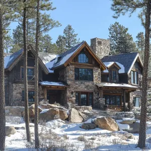 Snow-Kissed Stone Sanctuary