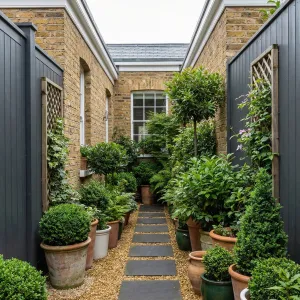 Brick Mews Potted Courtyard Passage
