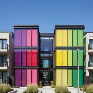 Tinted Lantern Stacks With Bridge Aisle