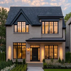 Suburban Elegance at Sunset