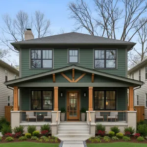 Timbered Sage Porch House