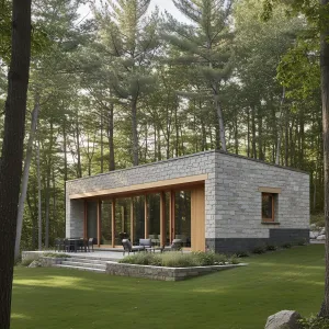 Preview of Wood-Framed Monolith In The Pines