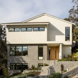Terraced Hillside Modern Gable House