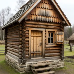 Log Haven with Quirky Roof Charm