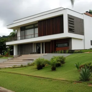 Modern Elegance Amidst the Green