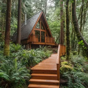 Charming A-Frame Cabin Nestled in the Woods