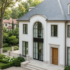 Arched Gallery Facade Garden Residence