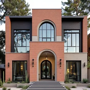 Modern Brick Manor with Grand Entry