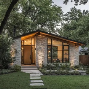 Contemporary Cozy Stone Sanctuary