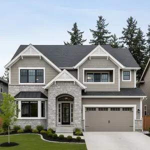 Stone Archway With Cozy Dormer Nook