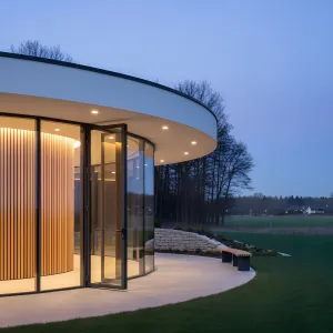 Meadow Arc Glass Pavilion