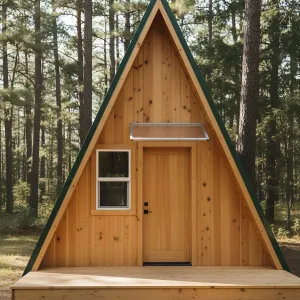 Pint-Sized Pine Penthouse: The Ultimate A-Frame Abode
