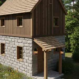 Quaint Stone and Wood Getaway in Nature