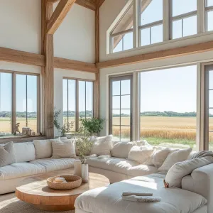 Lofted Second Floor With Exposed Timber Frames