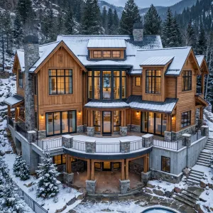 Timber Mountain Retreat With Terraced Views