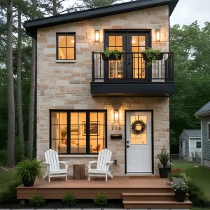 Slate-Eave Stonefront Pocket Chalet