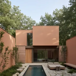 Clay-Hued Courtyard Haven