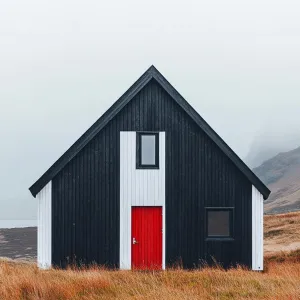 Crimson Doorway to the Midnight Shack