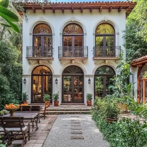 Italian Archway Allure in Verdant Retreat