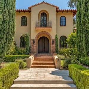 Tuscan Elegance: Cypress-Lined Grandeur