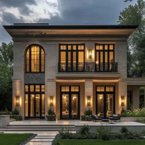 Illuminated Neoclassical Delight in Twilight