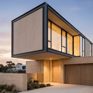 Floating Courtyard Rammed Earth Loft