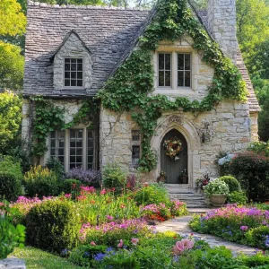 Charming Stone Cottage with Vibrant Garden