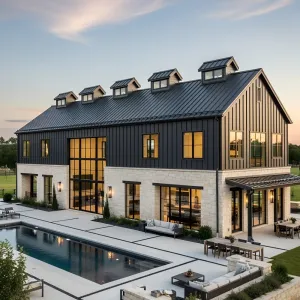 Architectural Harmony Meets Barndominium Chic