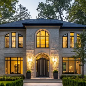 Radiant Manor with Shimmering Windows